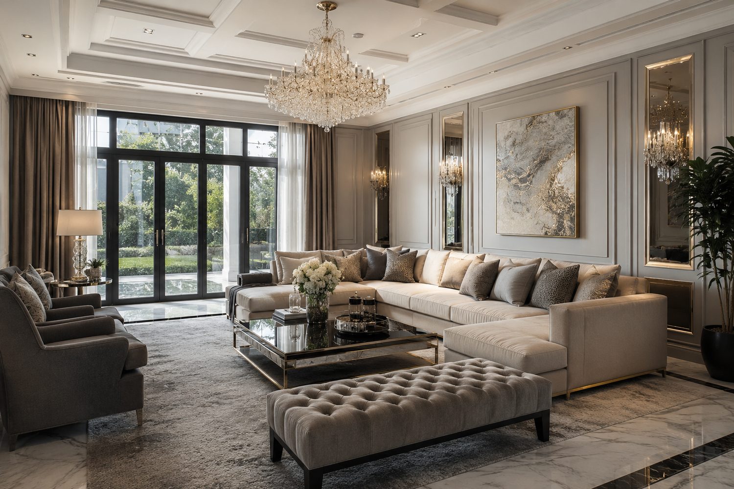 Quiet Luxury living room by 23ft.